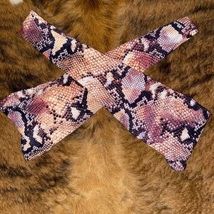 Snake Print Swimsuit Top